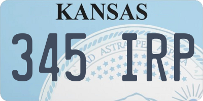 KS license plate 345IRP