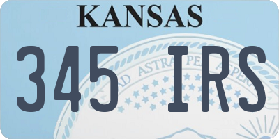 KS license plate 345IRS