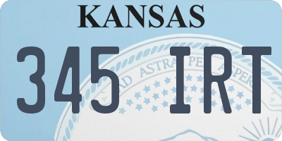 KS license plate 345IRT