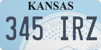 KS license plate 345IRZ
