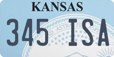 KS license plate 345ISA