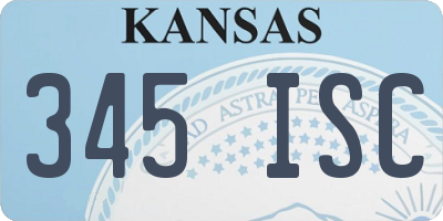 KS license plate 345ISC