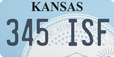 KS license plate 345ISF