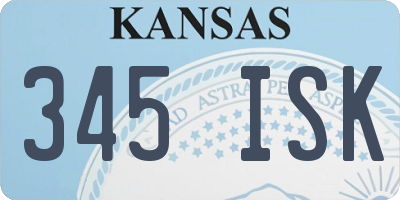 KS license plate 345ISK