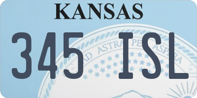KS license plate 345ISL