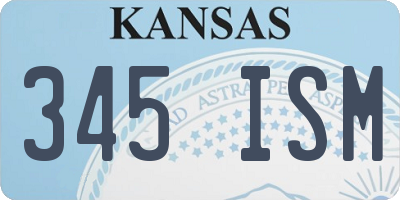 KS license plate 345ISM