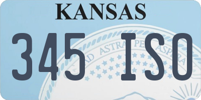 KS license plate 345ISO