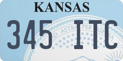 KS license plate 345ITC