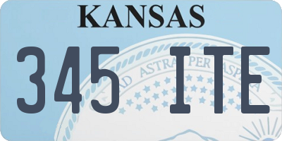 KS license plate 345ITE