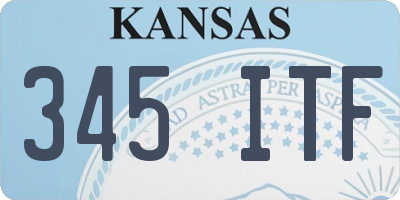 KS license plate 345ITF