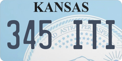 KS license plate 345ITI