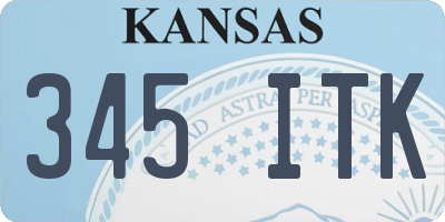 KS license plate 345ITK