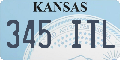 KS license plate 345ITL