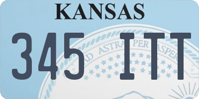KS license plate 345ITT