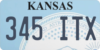 KS license plate 345ITX