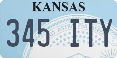KS license plate 345ITY
