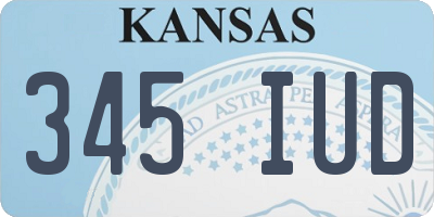 KS license plate 345IUD