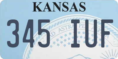 KS license plate 345IUF