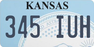 KS license plate 345IUH
