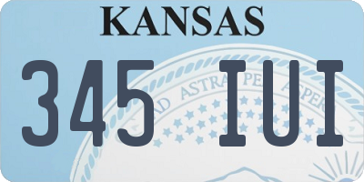 KS license plate 345IUI