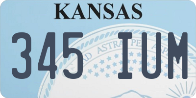 KS license plate 345IUM
