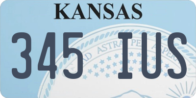 KS license plate 345IUS