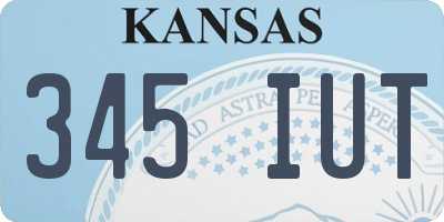 KS license plate 345IUT
