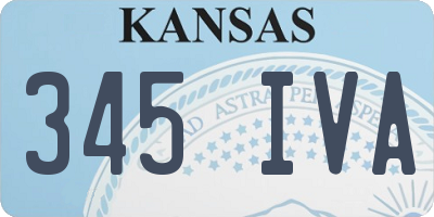 KS license plate 345IVA