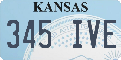 KS license plate 345IVE