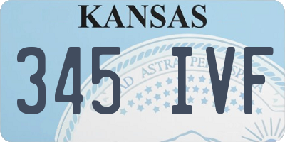 KS license plate 345IVF