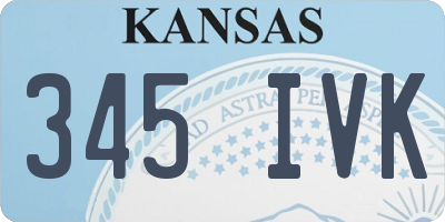 KS license plate 345IVK