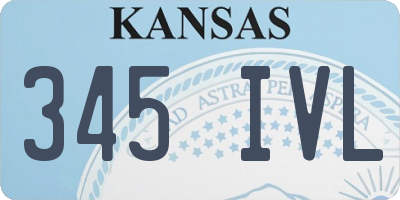 KS license plate 345IVL