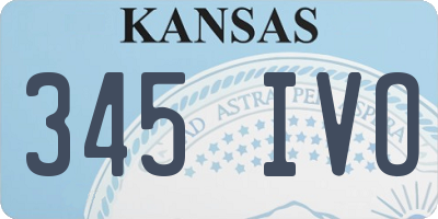 KS license plate 345IVO