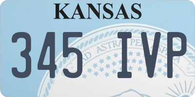 KS license plate 345IVP