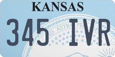 KS license plate 345IVR