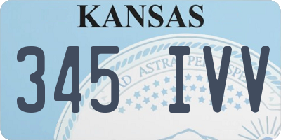 KS license plate 345IVV