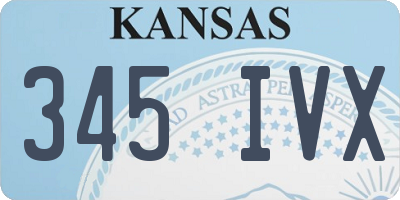 KS license plate 345IVX