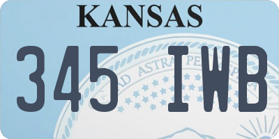 KS license plate 345IWB