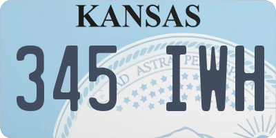 KS license plate 345IWH