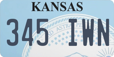 KS license plate 345IWN