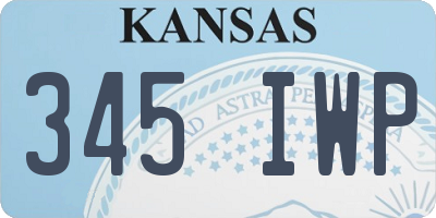 KS license plate 345IWP