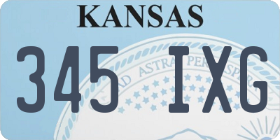 KS license plate 345IXG
