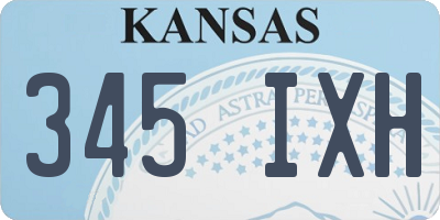 KS license plate 345IXH
