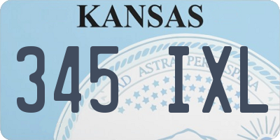 KS license plate 345IXL