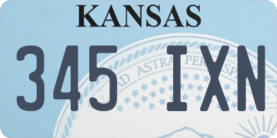 KS license plate 345IXN