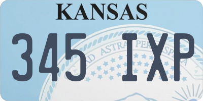 KS license plate 345IXP