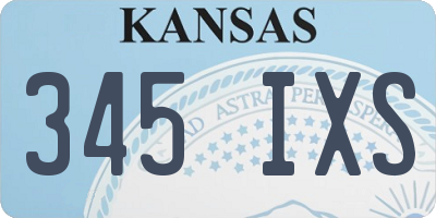 KS license plate 345IXS