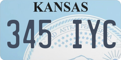 KS license plate 345IYC