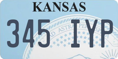 KS license plate 345IYP
