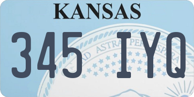KS license plate 345IYQ